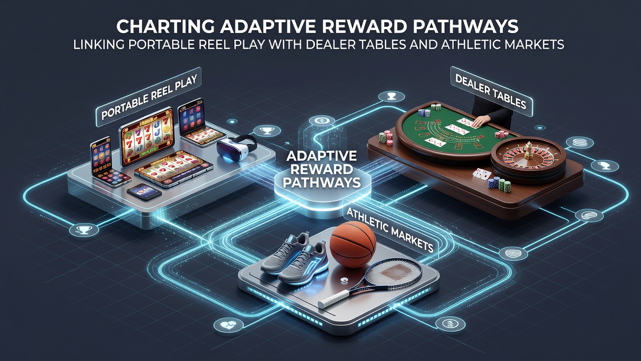 Illustration of payment flow connecting slot machines, live casino tables, and sports betting interfaces in a unified system