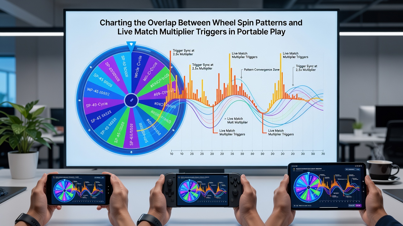 Mobile interface screenshot displaying synchronized spin pattern and multiplier trigger analytics
