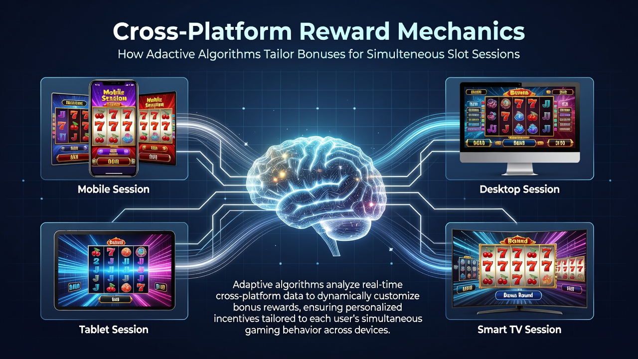 Dashboard view of adaptive algorithm adjusting bonus values between slot session and live sports wager