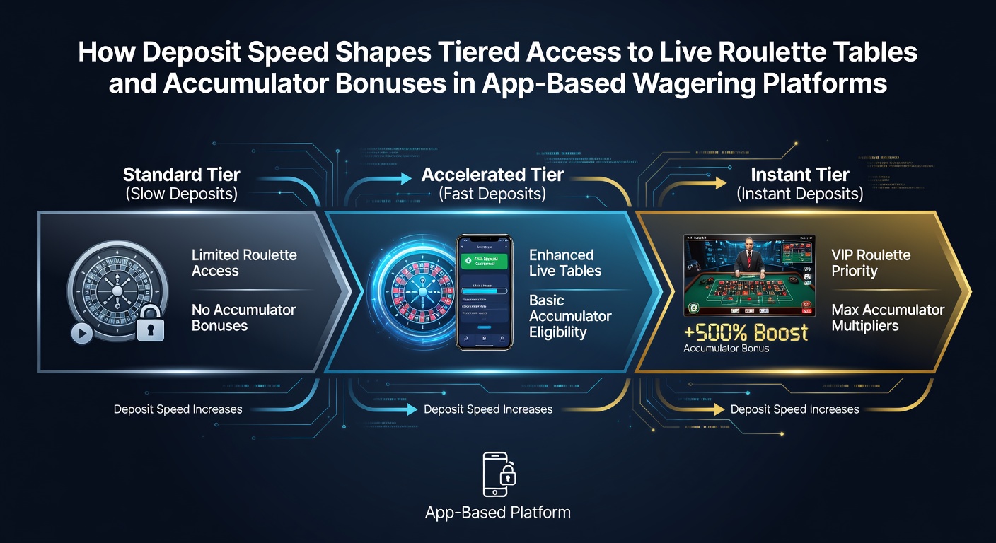 Mobile app interface showing instant deposit confirmation leading to exclusive live roulette table access