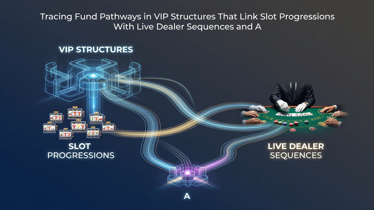 Flowchart illustrating real-time fund transfers between slots, live dealer games, and sports betting within VIP programs