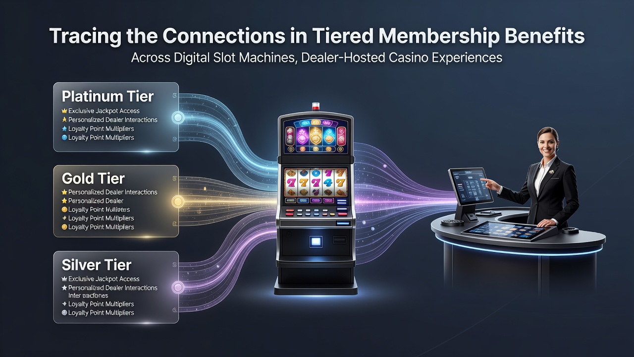 Visual representation of real-time payment flows connecting VIP tiers in mobile slots, live blackjack, and in-play sports betting